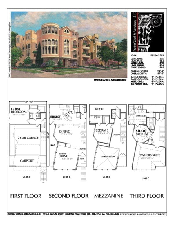 Duplex Townhouse Plan D0224