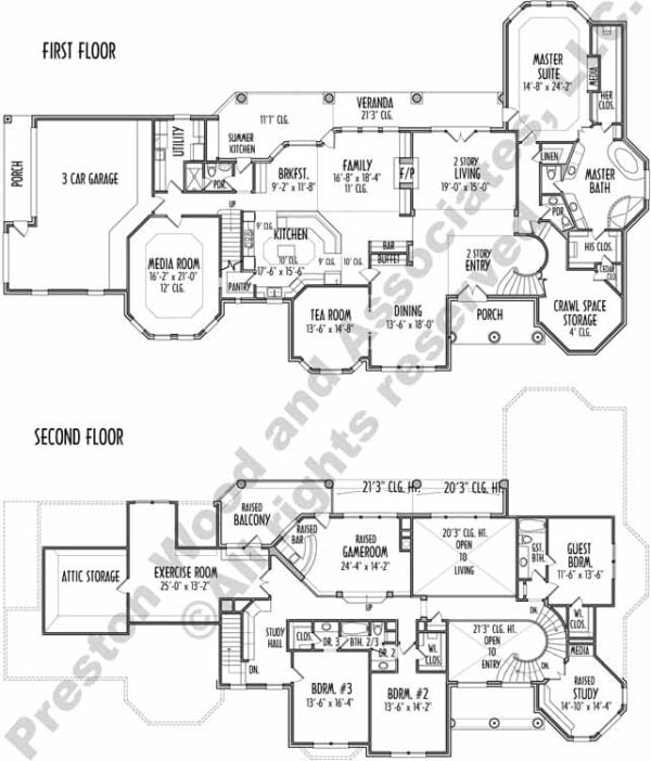 Two Story House Plan C7288