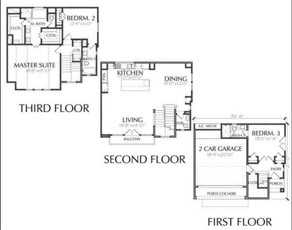 Townhouse Plan E2104 A1.1