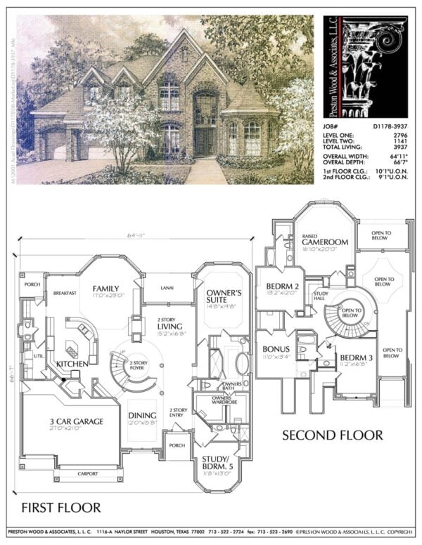 Two Story Home Plan D1178