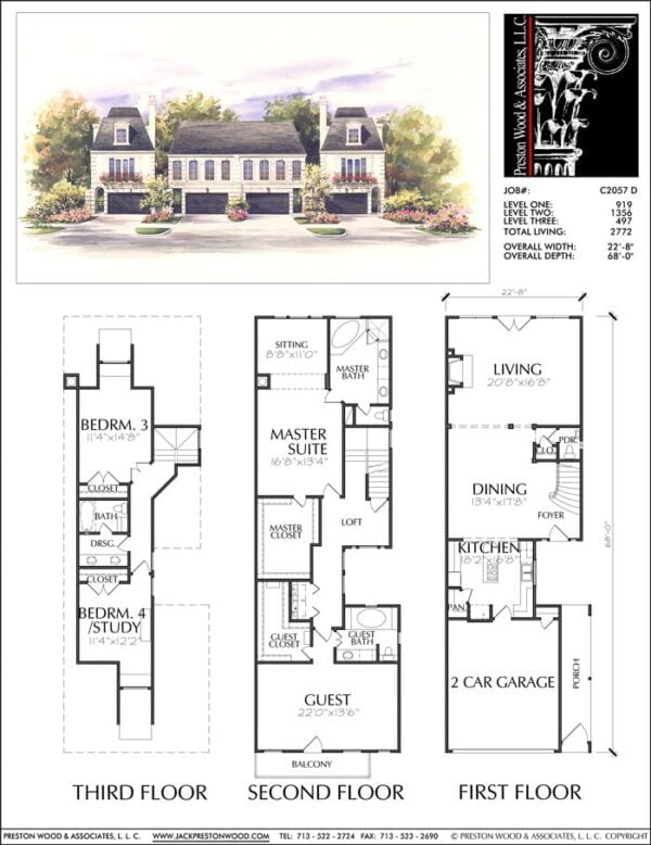 Townhouse Plan C2057 A/D