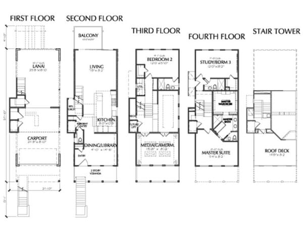 Townhouse Plan E1005 A1