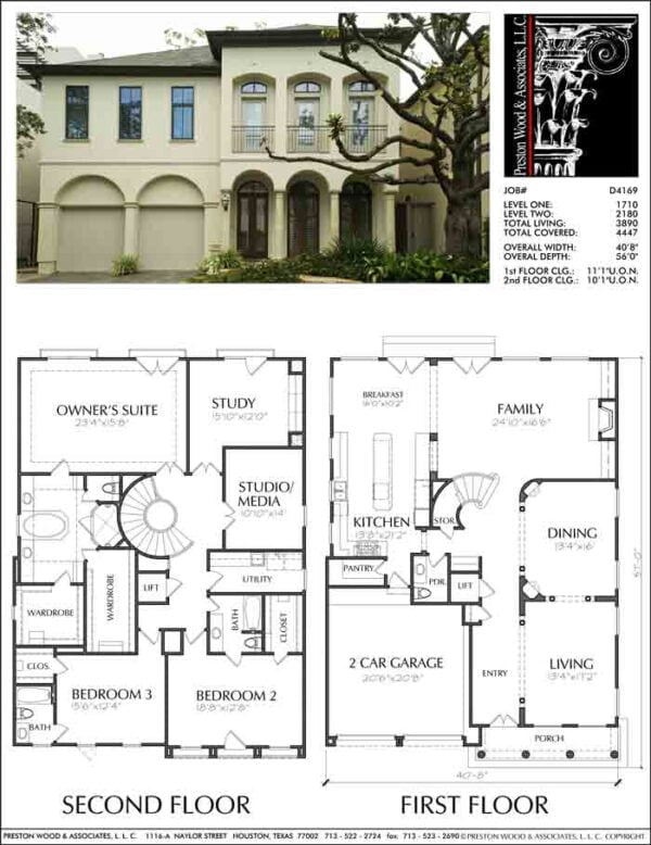 Two Story Home Plan aD4169