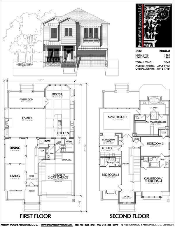 Two Story House Plan E2048
