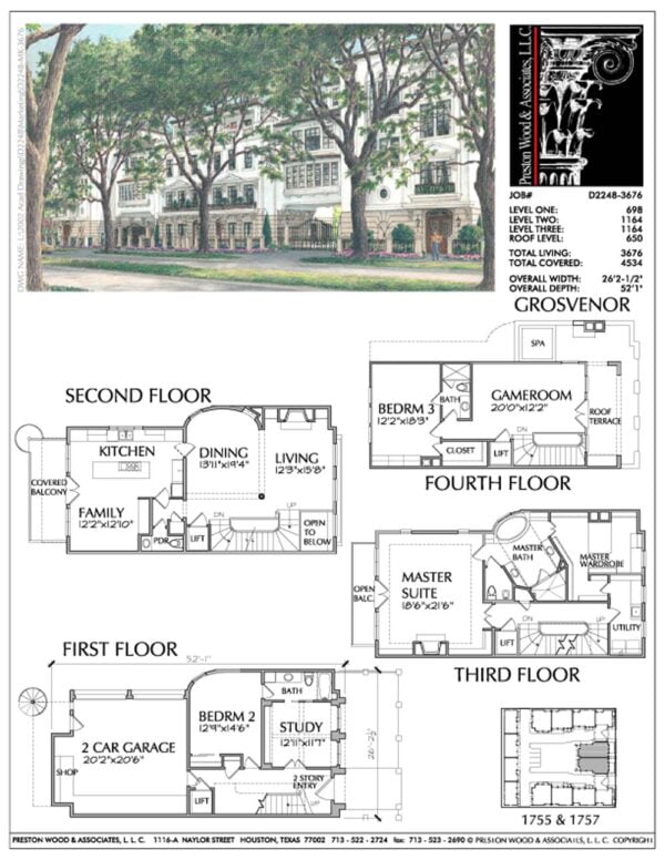 Duplex Townhouse Plan D2248 Grosvenor