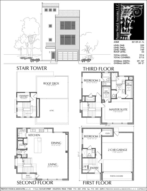 Townhouse Plan E2139 A1.1