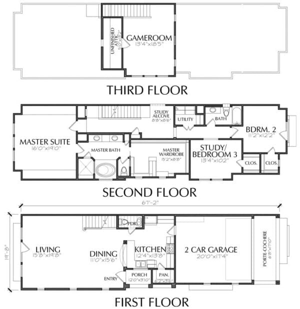 Townhouse Plan E3091 A1.1