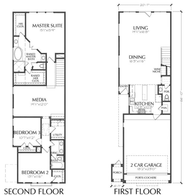 Townhouse Plan E2250 A1.1