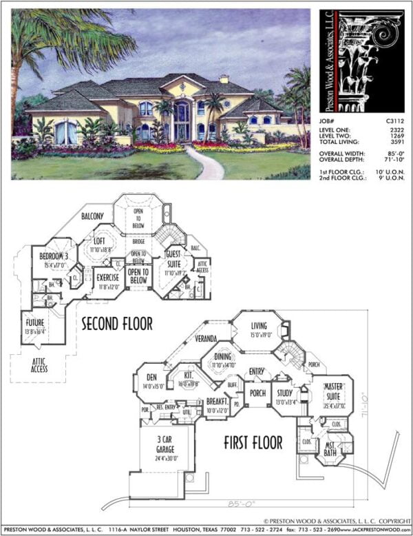 Two Story House Plan C3112