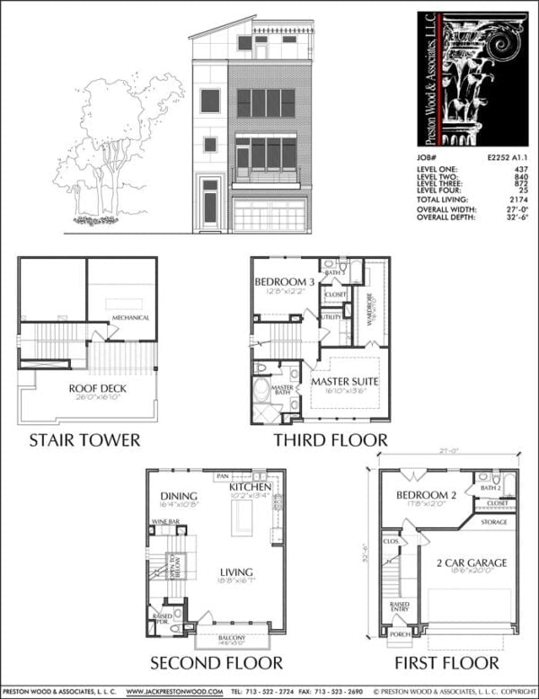 Townhouse Plan E2252 A1.1