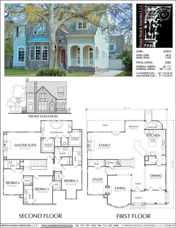 Two Story House Plan D3024