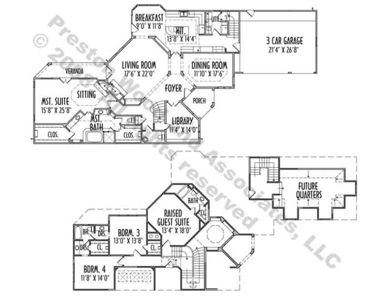 Best Patio House Plans, Custom Built Home Blueprints, Residential Hous