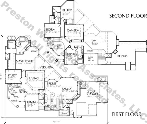 Two Story House Plan C6002