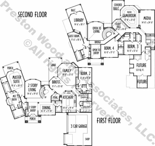 Two Story House Plan C7213