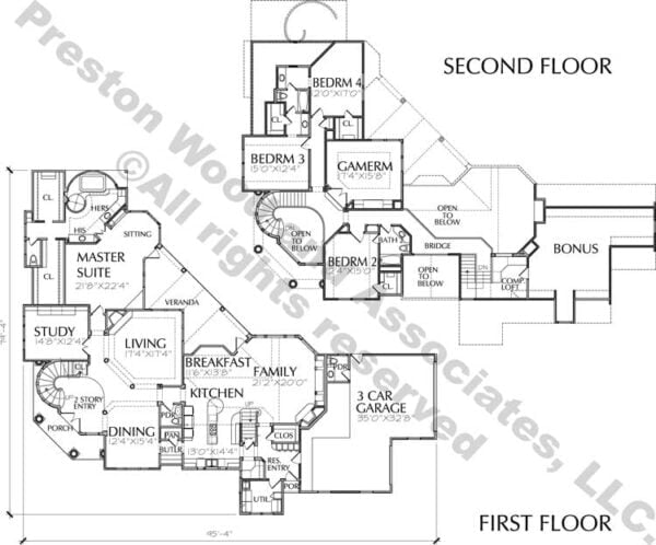 Two Story House Plan D0038