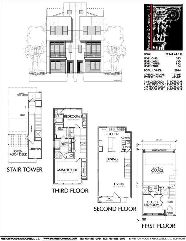 Duplex Townhouse Plan E2141