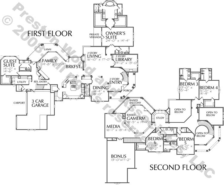 2 story mansion blueprints