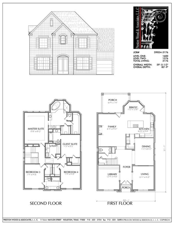 Two Story House Plan D9054