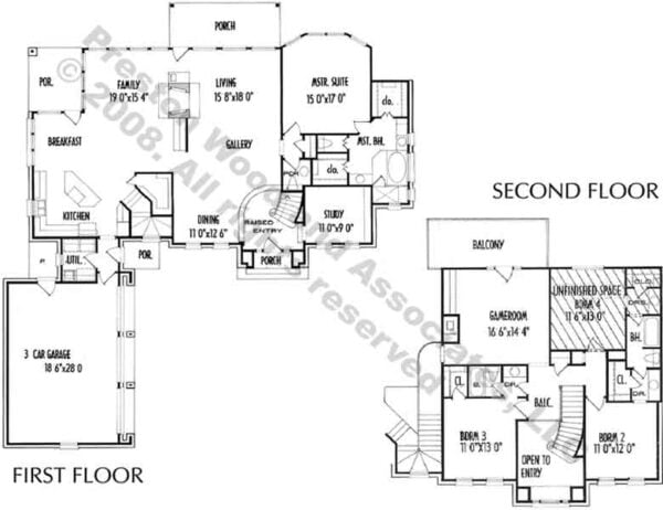 Two Story House Plan C6081