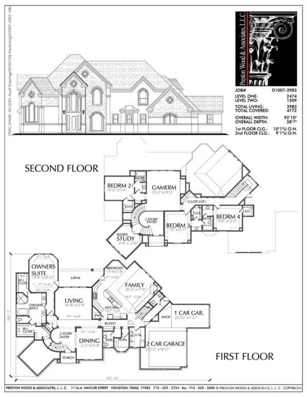 Two Story House Plan D1007