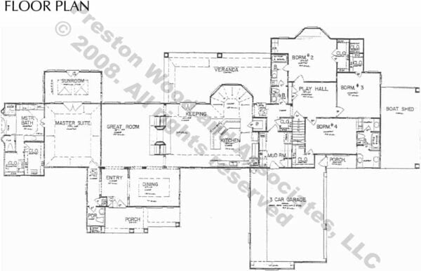 One Story Home Plan C5187