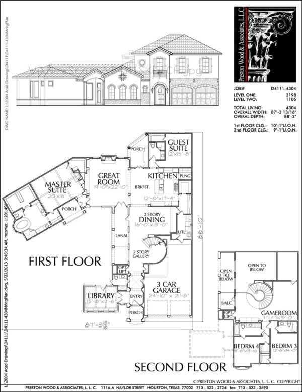 Two Story House Plan D4111