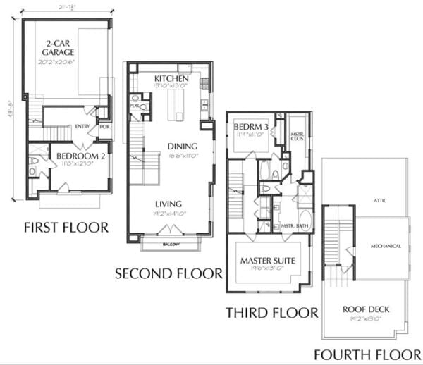 Townhouse Plan E2066 A4.2