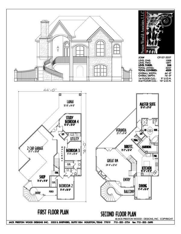Two Story House Plan C9157