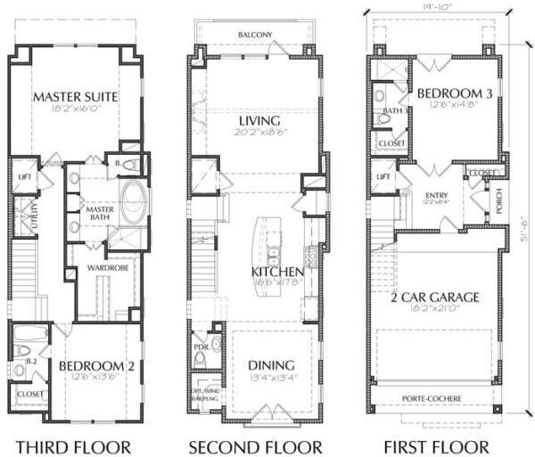 Townhouse Plan E1155 C1.1