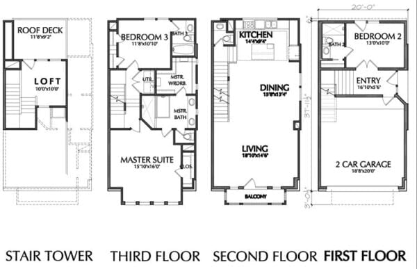 Townhouse Plan E2140 A1.1