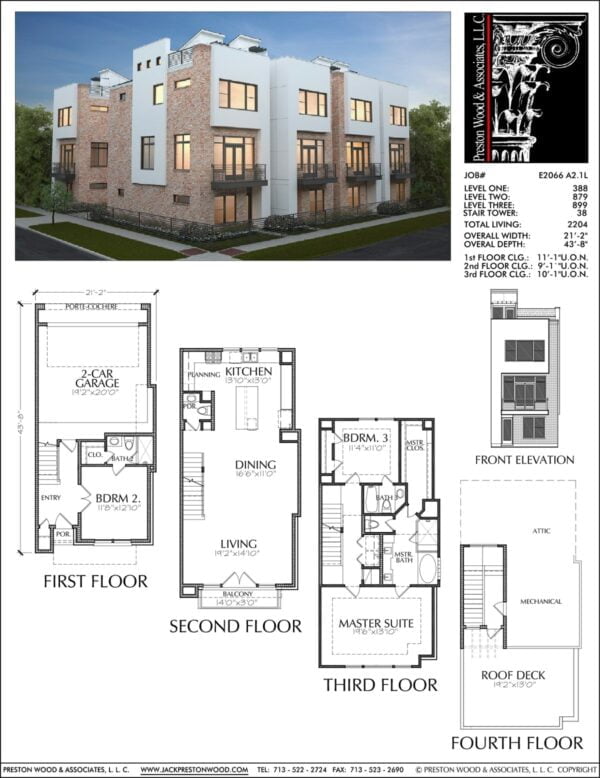 Townhouse Plan E2066 A2.1