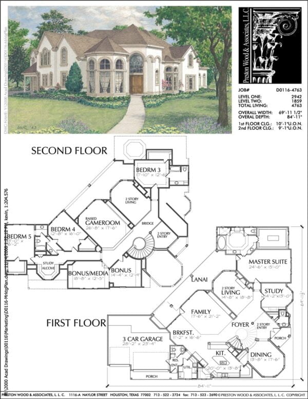 Two Story Home Plan D0116