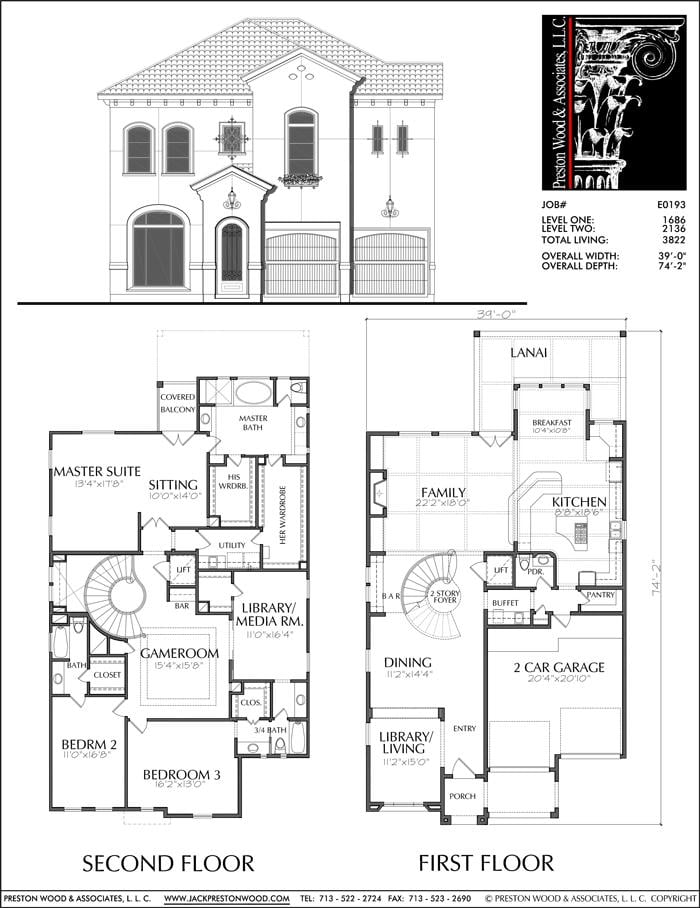 Unique Two Story House Plan Floor, One Story House Plans Over 5000 Square Feet