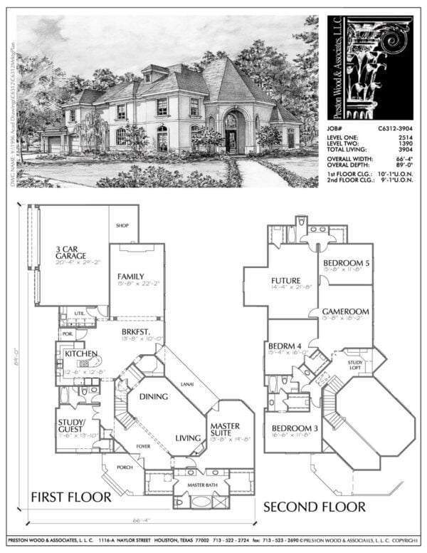 Two Story House Plan aC6312