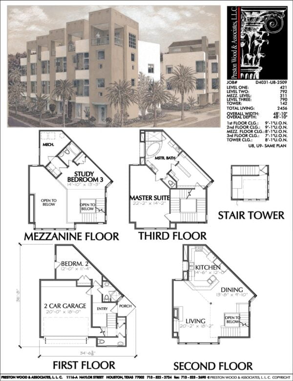 Duplex Townhome Plan D4031 u9