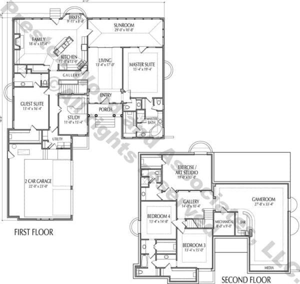 Two Story House Plan C9236
