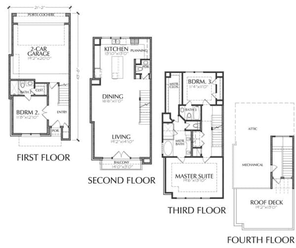 Townhouse Plan E2066 A2.1