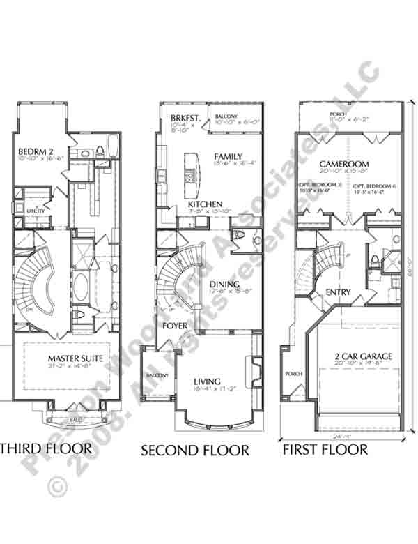 Duplex Townhome plan C9315
