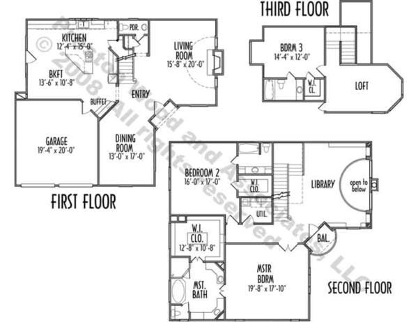 Two Story House Plan C4119 3227