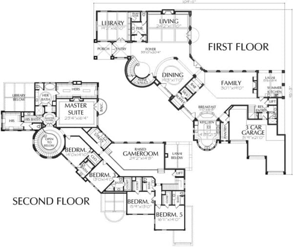 Two Story House Plan D7189