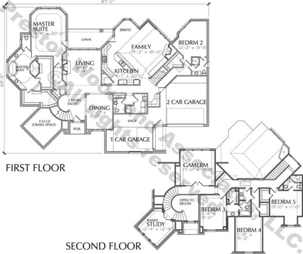 Two Story House Plan D2025