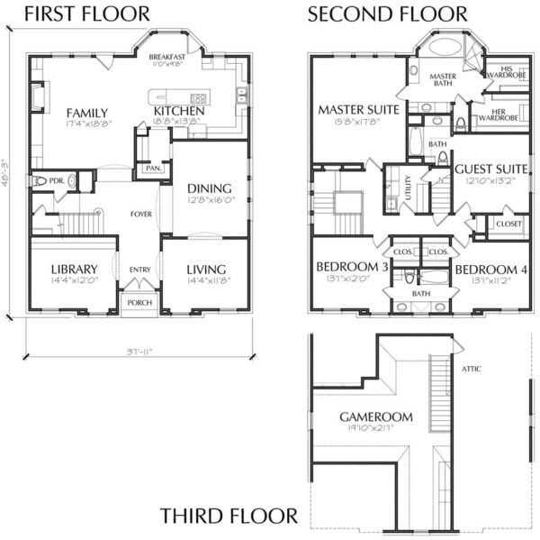 Urban House Plan C7020