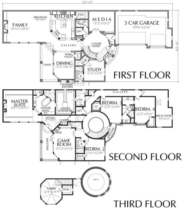 Two Story House Plan E0097