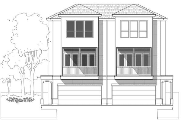 Duplex Townhouse Plan E1082