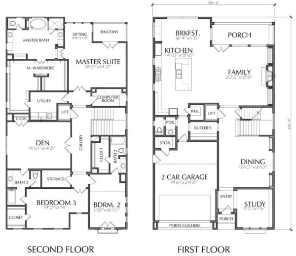 Two Story House Plan E3326