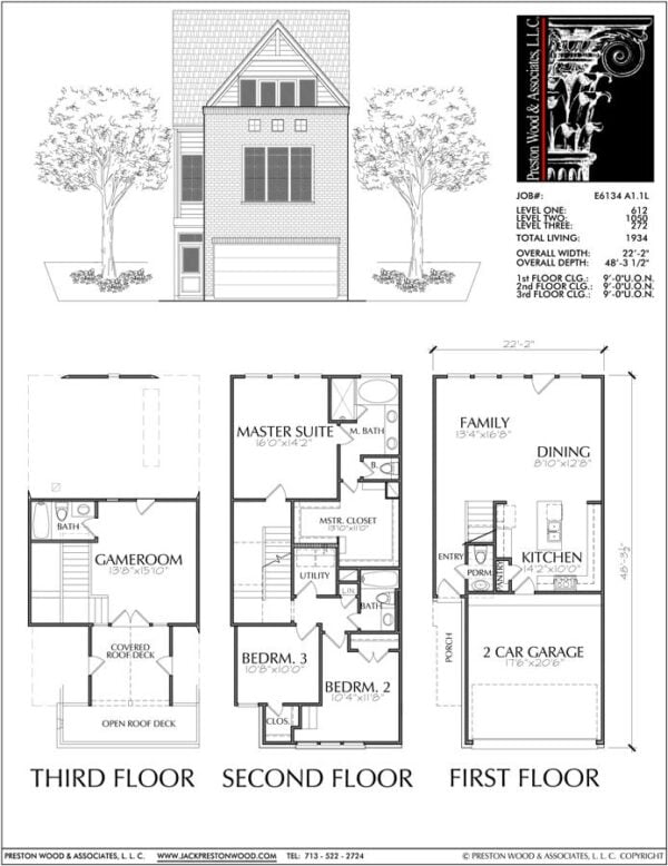 Townhouse Plan E6134 A1.1