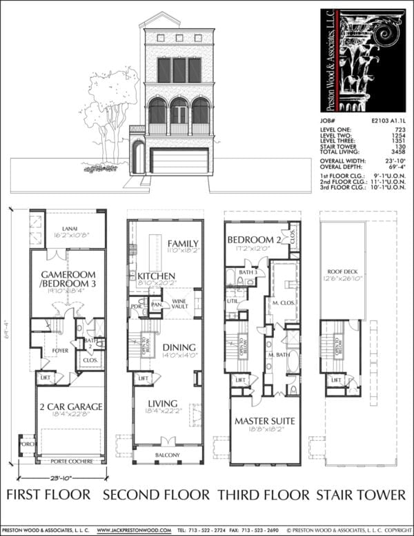 Townhouse Plan E2103 A1.1L