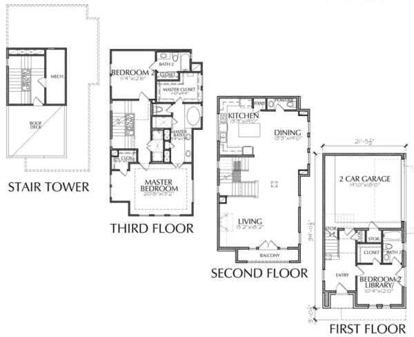 Townhouse Plan E2207 B1.1