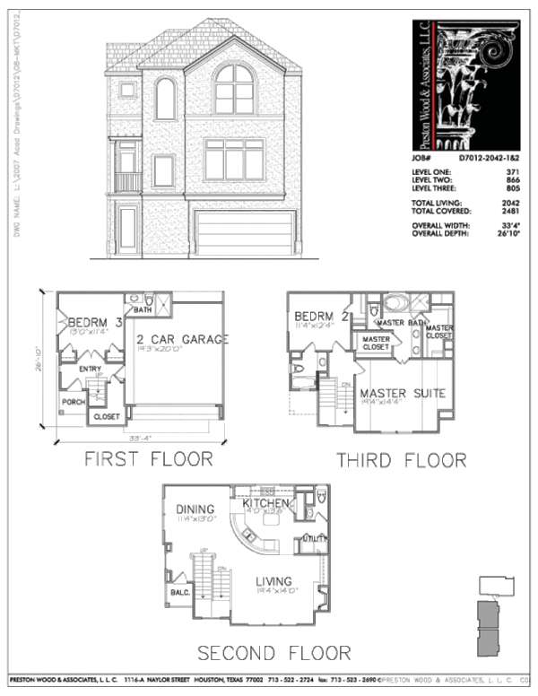 Townhouse Plan D7012-2042-1-2