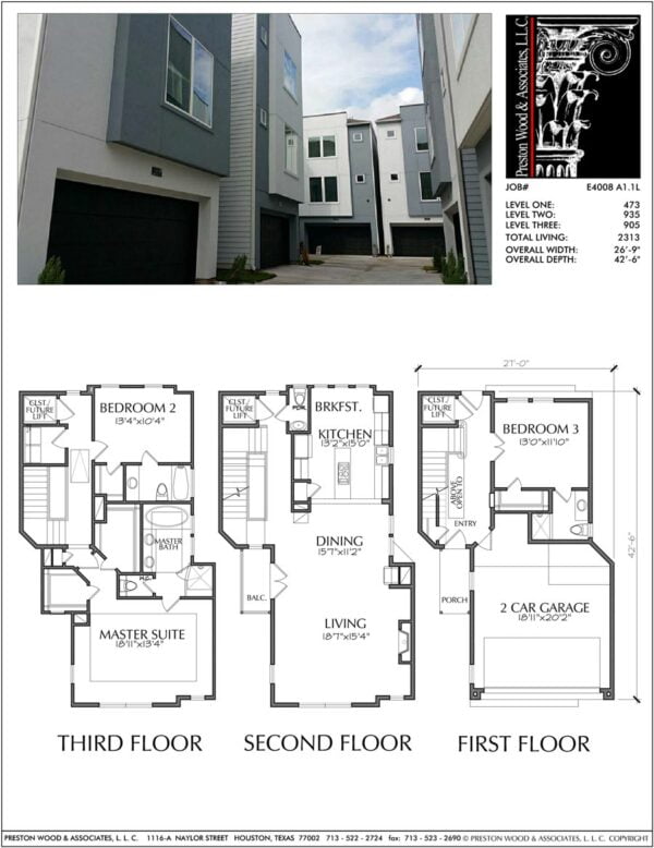 Townhouse Plan E4008 A1.1